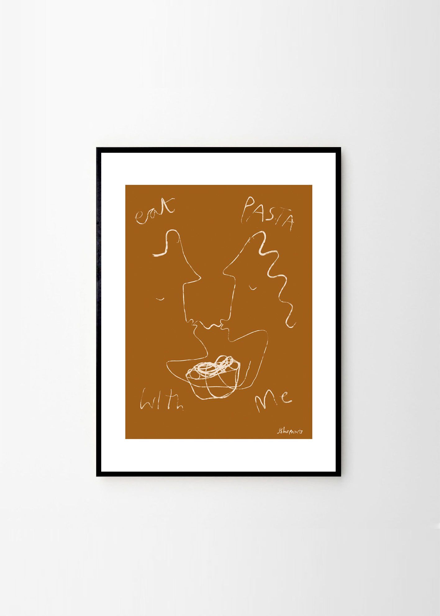Ruby_Hughes_Eat_Pasta_Frame_Black_Oak_Low_Res