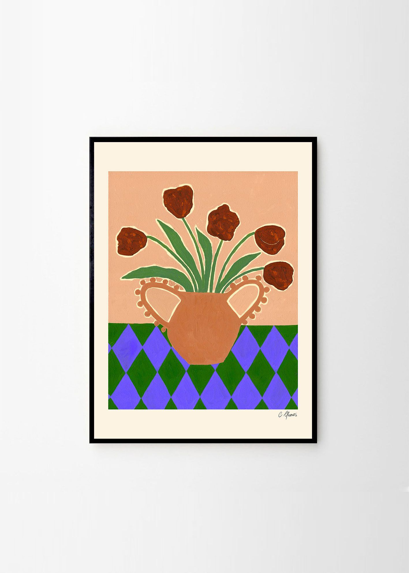 Carla_Llanos_Red_Tulips_Frame_Black_Oak_Low_Res
