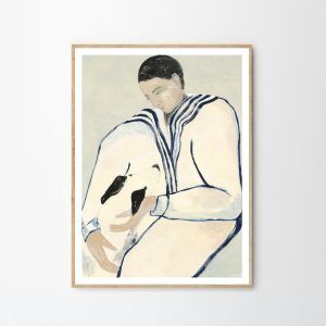 Druk artystyczny Man and Dog / Sofia Lind